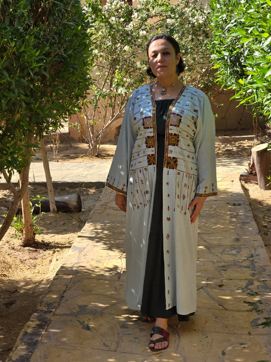 نور - Nour (Radiance) Natural linen cardigan