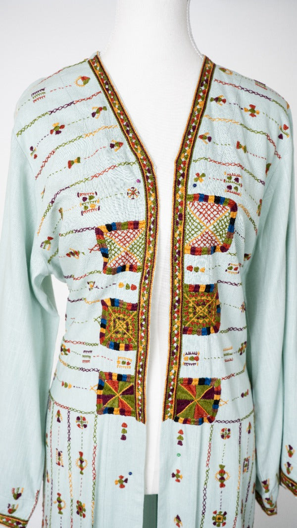 نور - Nour (Radiance) Natural linen cardigan