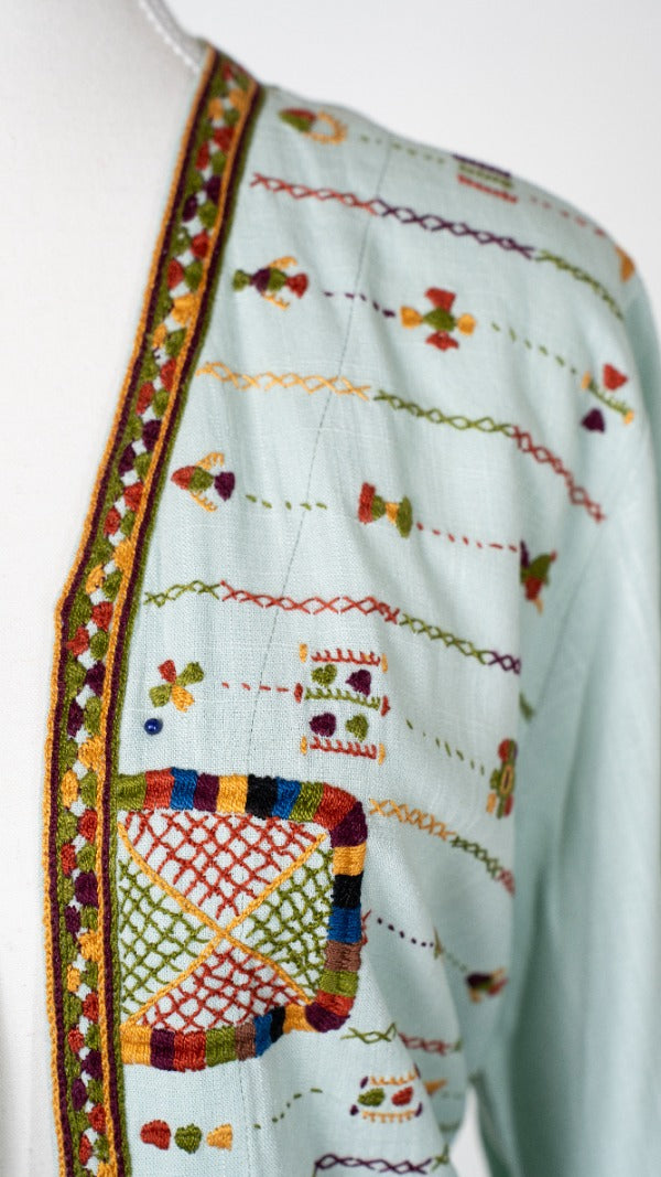 نور - Nour (Radiance) Natural linen cardigan