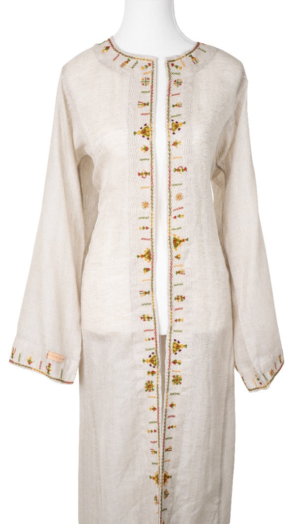 Sahara- Natural Linen Cardigan صحراء - كارديجان الكتان الطبيعي