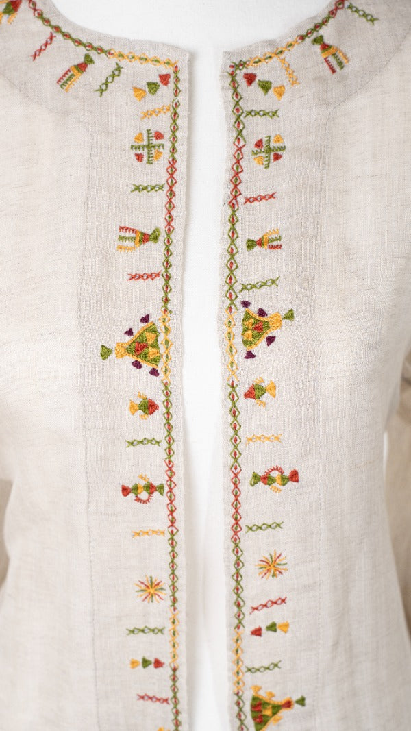 Sahara- Natural Linen Cardigan صحراء - كارديجان الكتان الطبيعي
