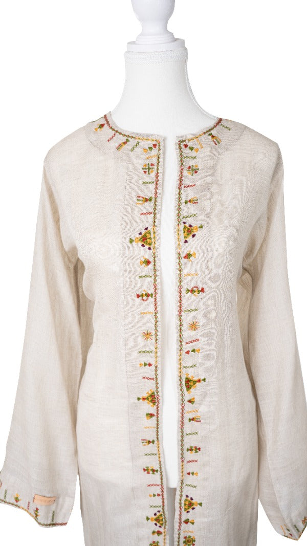 Sahara- Natural Linen Cardigan صحراء - كارديجان الكتان الطبيعي