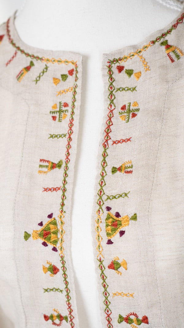 Sahara- Natural Linen Cardigan صحراء - كارديجان الكتان الطبيعي
