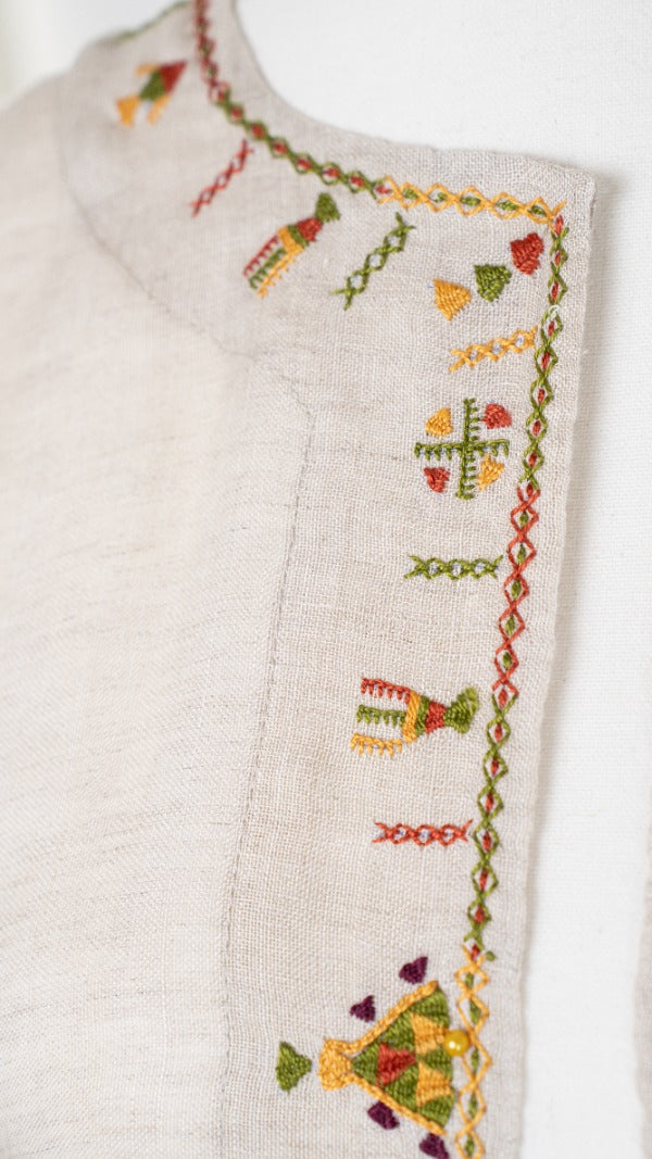 Sahara- Natural Linen Cardigan صحراء - كارديجان الكتان الطبيعي