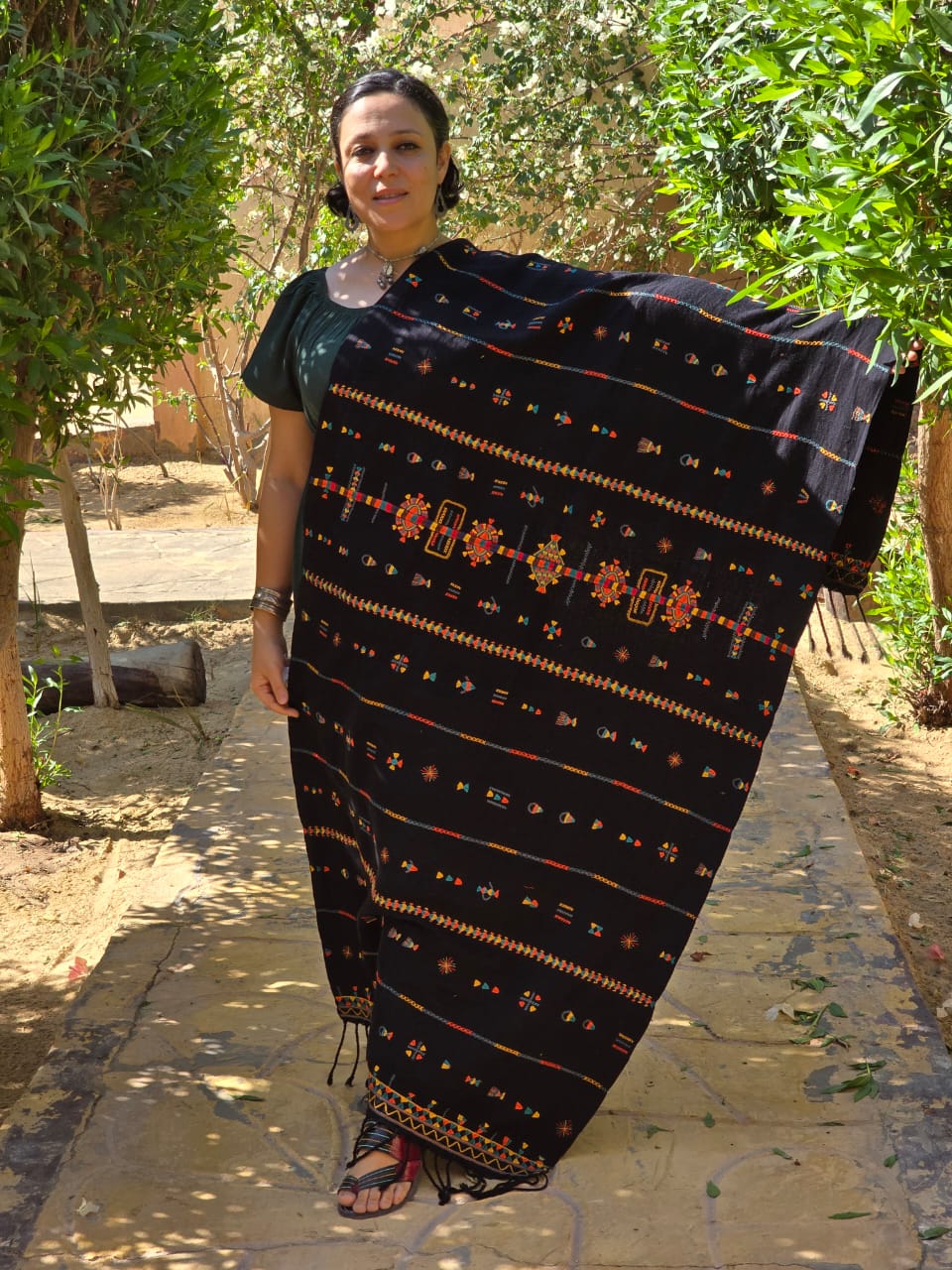 شال فجر الصحراء Desert Dawn Cotton Shawl