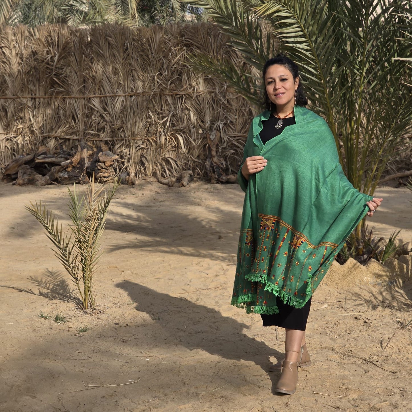 شال فجر الصحراء Desert Dawn Cotton Shawl