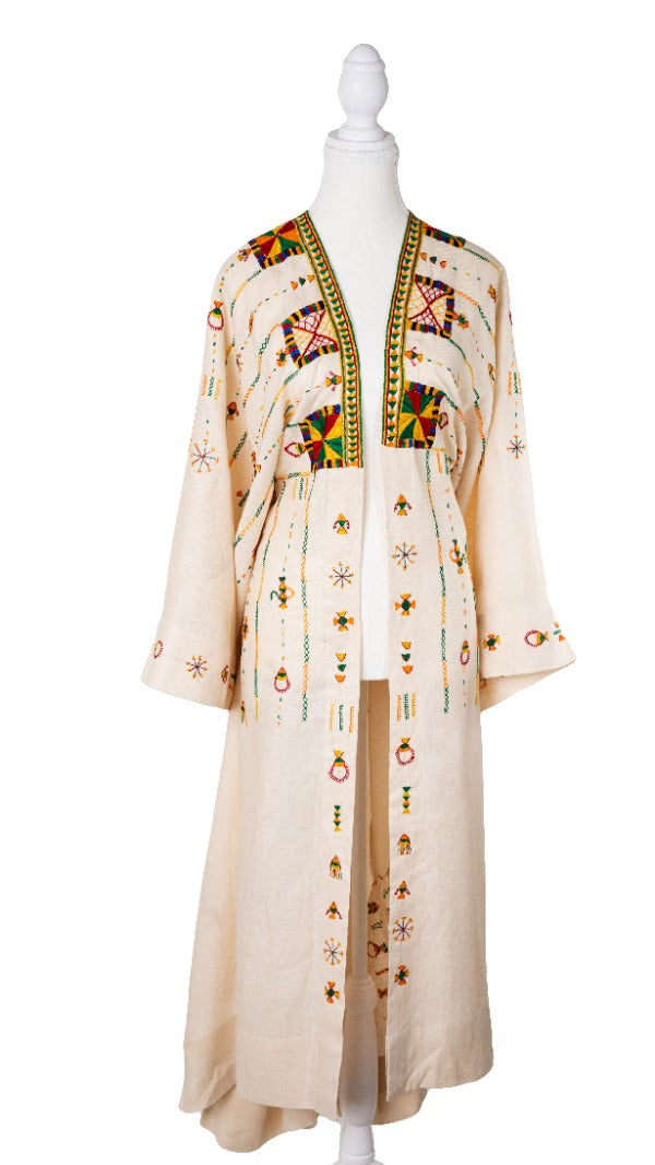 Shams -Natural Linen Cardigan.