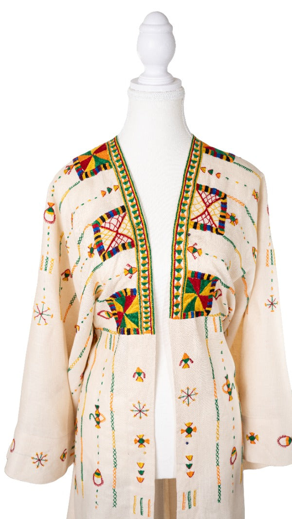 Shams -Natural Linen Cardigan.