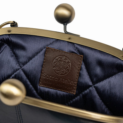 Dark Blue Leather Bag