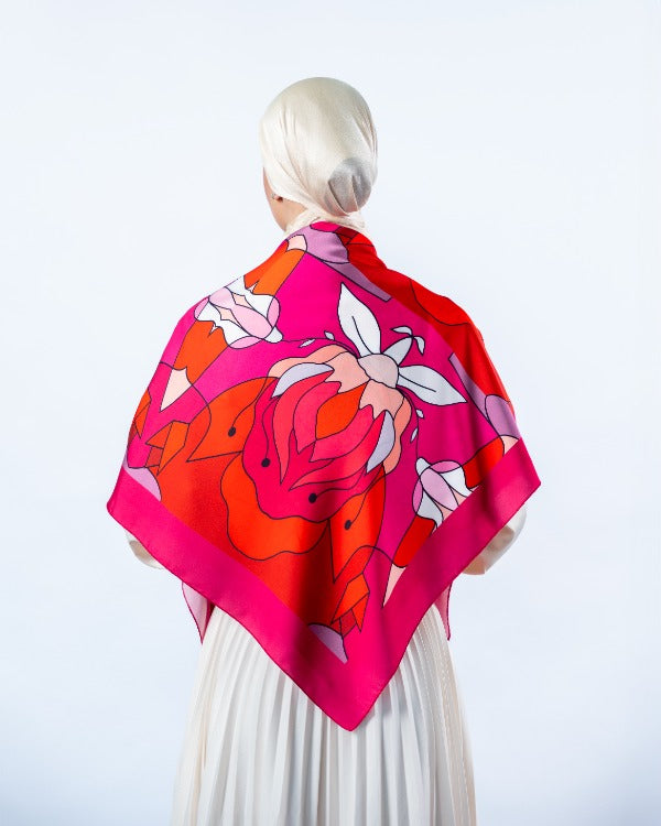 Red Orchid Scarf