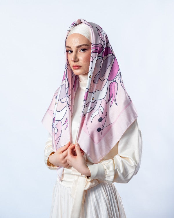 Pink Orchid Scarf